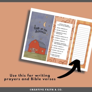 Hope in the Darkness Bible Journaling Printable, Christian Fall Bible Study, Autumn Faith Pages, Scripture Journal Kit image 6