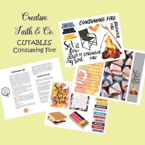 Bible Journaling Printable Devotion Kit - Consuming Fire  (Creative Faith Cutables)