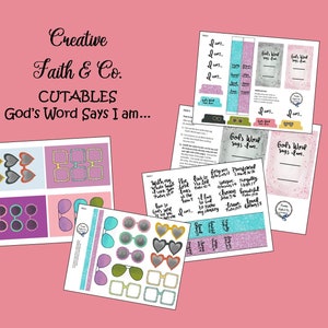 Bible Journaling Printable Devotion Kit - God's Word Says I am (Creative Faith Cutables)