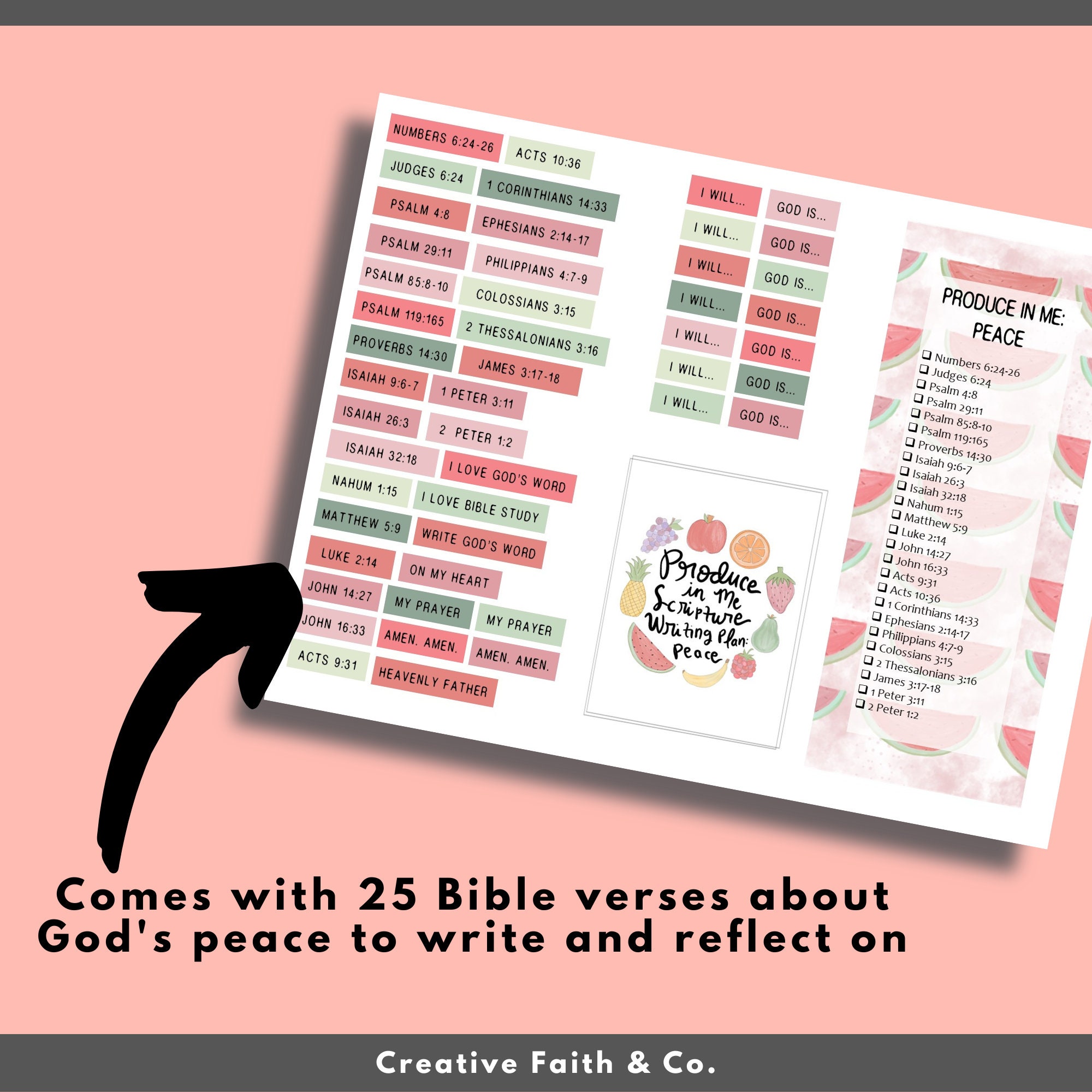 Scripture Writing Plan - Fruit of the Spirit: PEACE - Bible Journaling ...