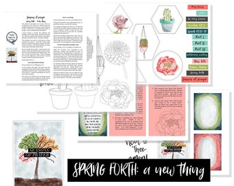 Bible Journaling Printable Devotion Kit - Seasons of Prayer: Spring Forth (Creative Faith Cutables)