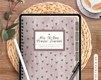 30-Day Digital Prayer Journal: Hearts | iPad Journal | Goodnotes Journal