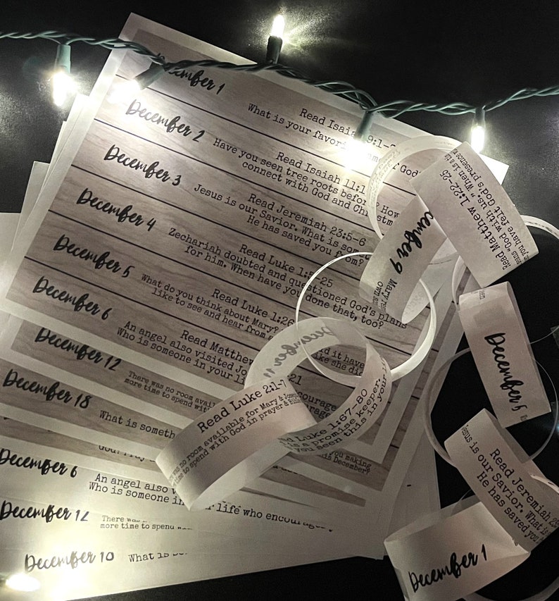 The Birth of Jesus Advent Christmas Scripture Reading Plan STRIPS for ...