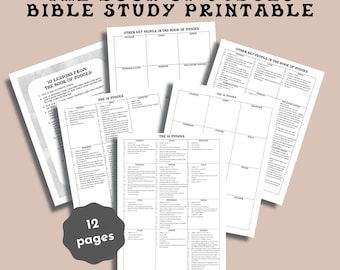 The book of Judges Bible Study Notes Printable | How to Study the Bible (Creative Faith Cutables)