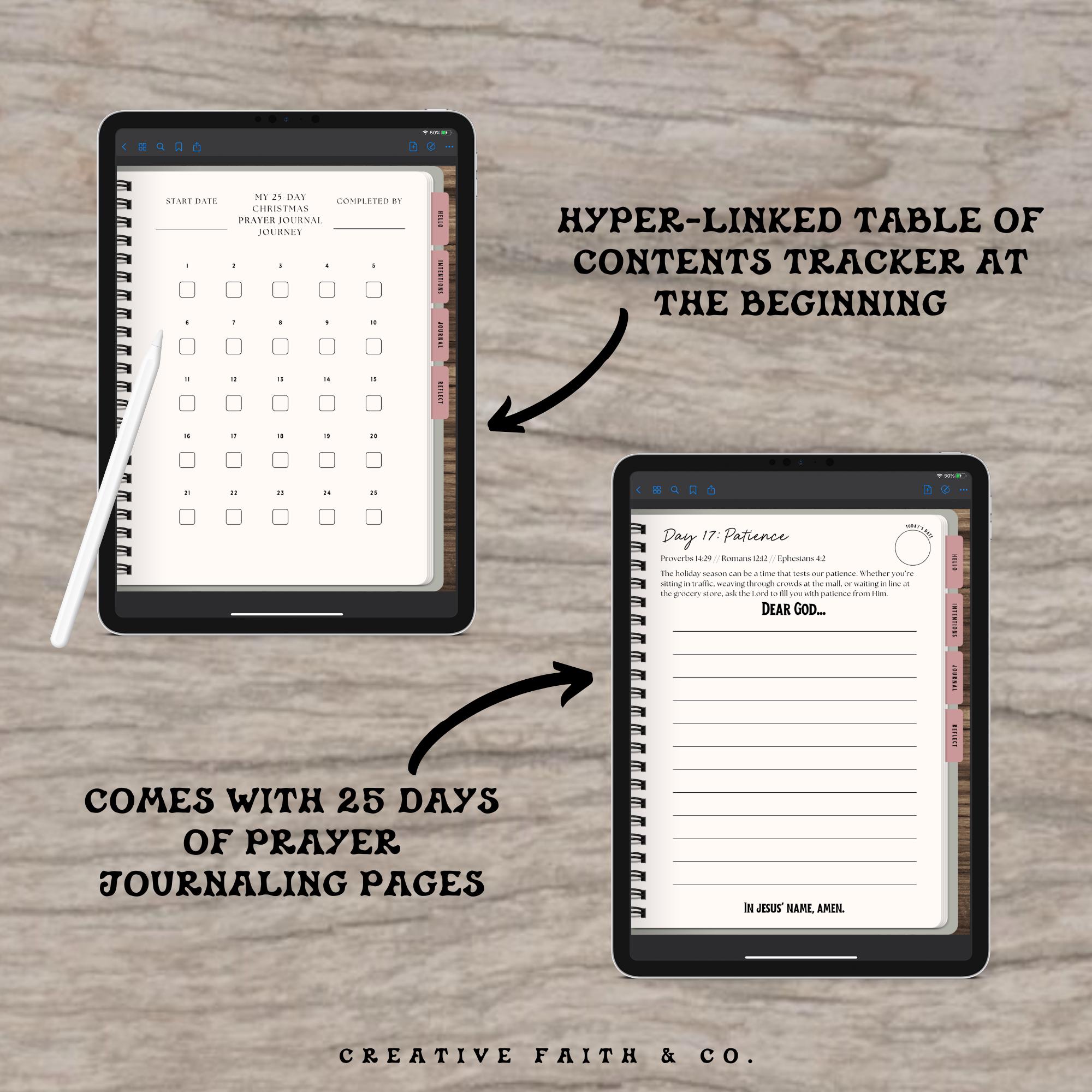 Christmas Digital Faith Prayer Journal BUNDLE | Prayer Journal With Prompts | iPad Faith Journal ...