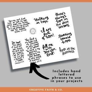 Hope in the Darkness Bible Journaling Printable, Christian Fall Bible Study, Autumn Faith Pages, Scripture Journal Kit image 7