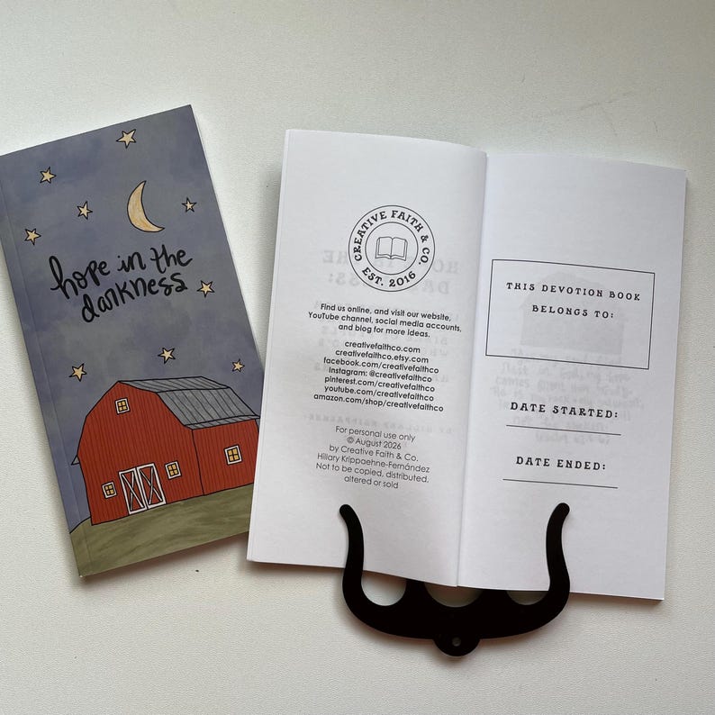 Hope in the Darkness Bible Study Devotional Bible Journaling Devotion Book Kit by Creative Faith Co. Traveler's Notebook Sized image 15