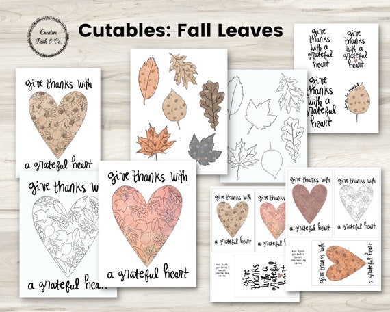 Fall Leaves Bible Journaling Printable Devotion Kit - Etsy