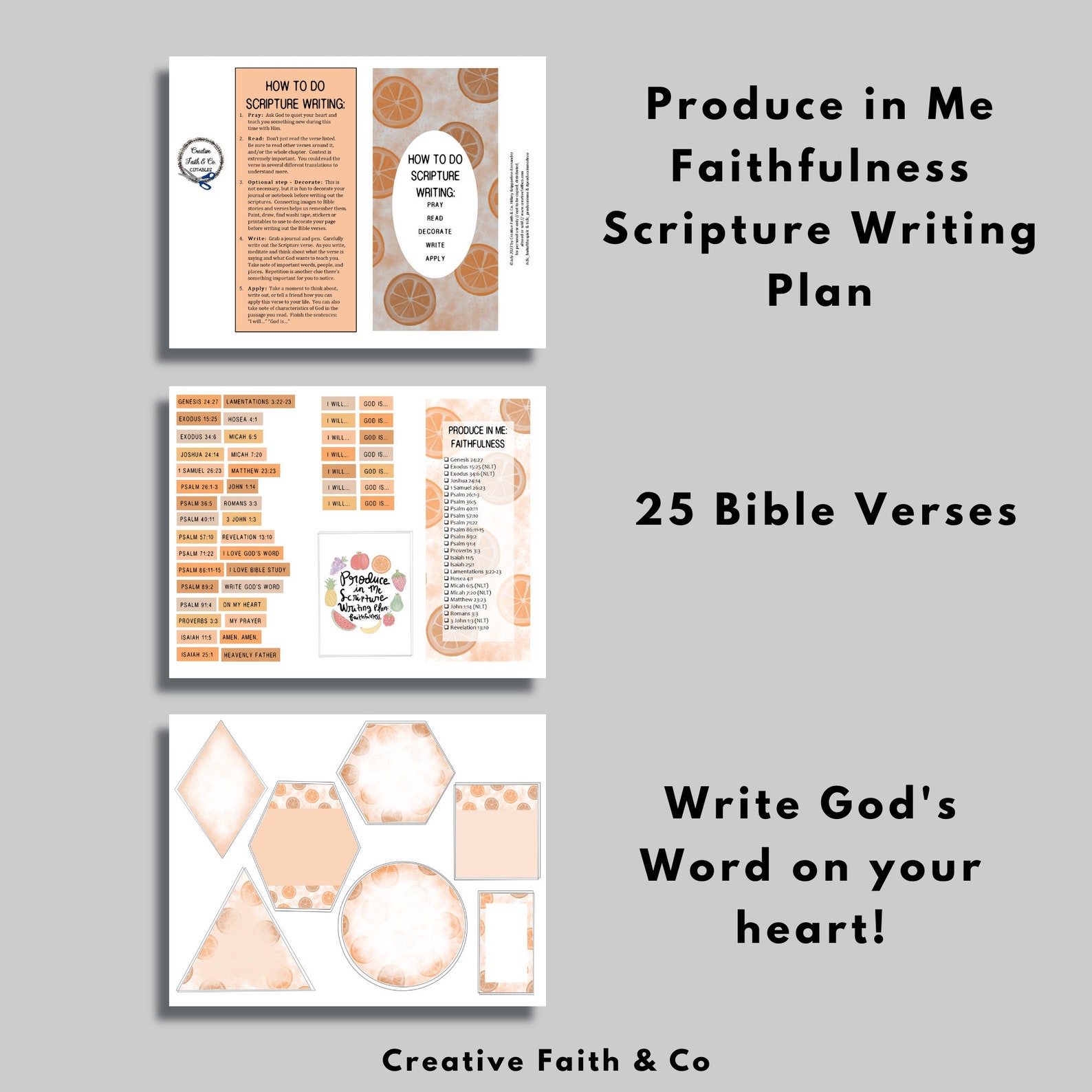 Scripture Writing Plan - Fruit of the Spirit: FAITHFULNESS - Bible ...