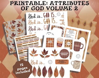 Gratitude Journal Printable: Attributes of God VOLUME 2 (Creative Faith Cutables)