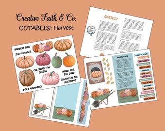 Bible Journaling Printable Devotion Kit - Harvest  (Creative Faith Cutables)