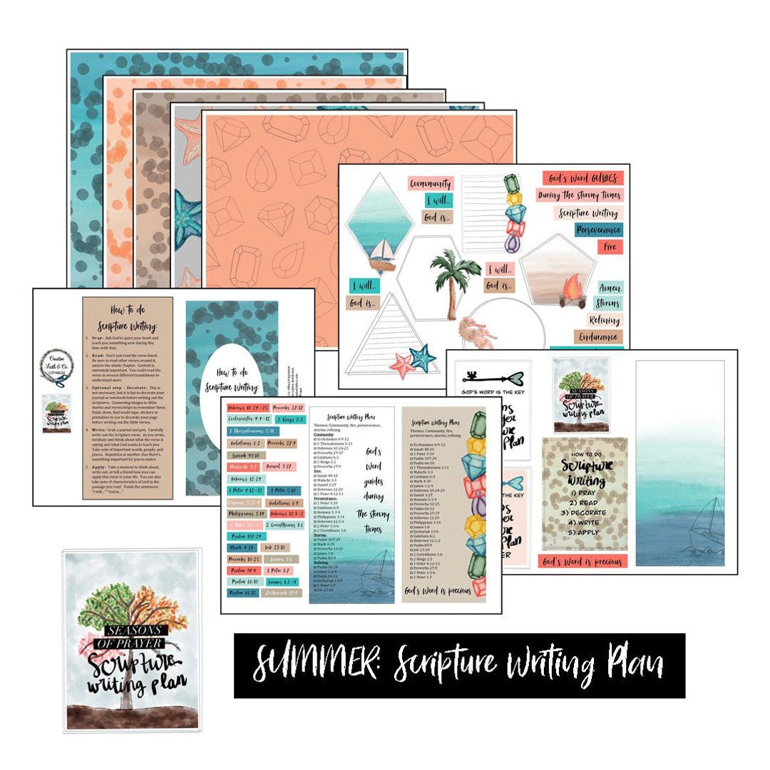 Scripture Writing Plan - Seasons of Prayer: Summer - Bible Journaling ...