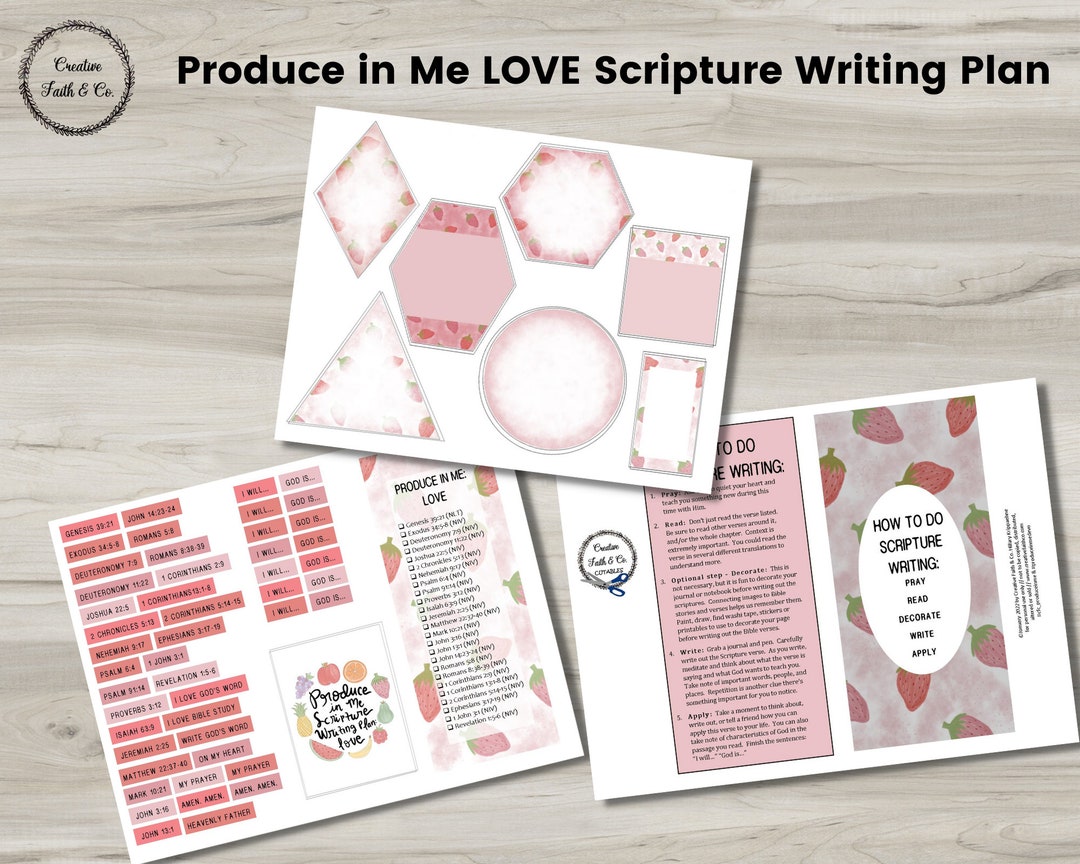 Scripture Writing Plan - Fruit of the Spirit: LOVE - Bible Journaling ...
