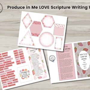 Scripture Writing Plan - Fruit of the Spirit: LOVE - Bible Journaling Printable Devotion Kit (Creative Faith Cutables)