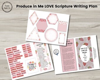 Scripture Writing Plan - Fruit of the Spirit: LOVE - Bible Journaling Printable Devotion Kit (Creative Faith Cutables)