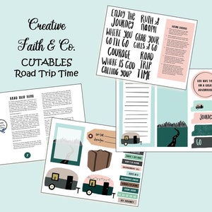 Bible Journaling Printable Devotion Kit - Road Trip Time (Creative Faith Cutables)