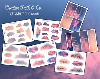 Clouds Bible Journaling Printable (Creative Faith Cutables)