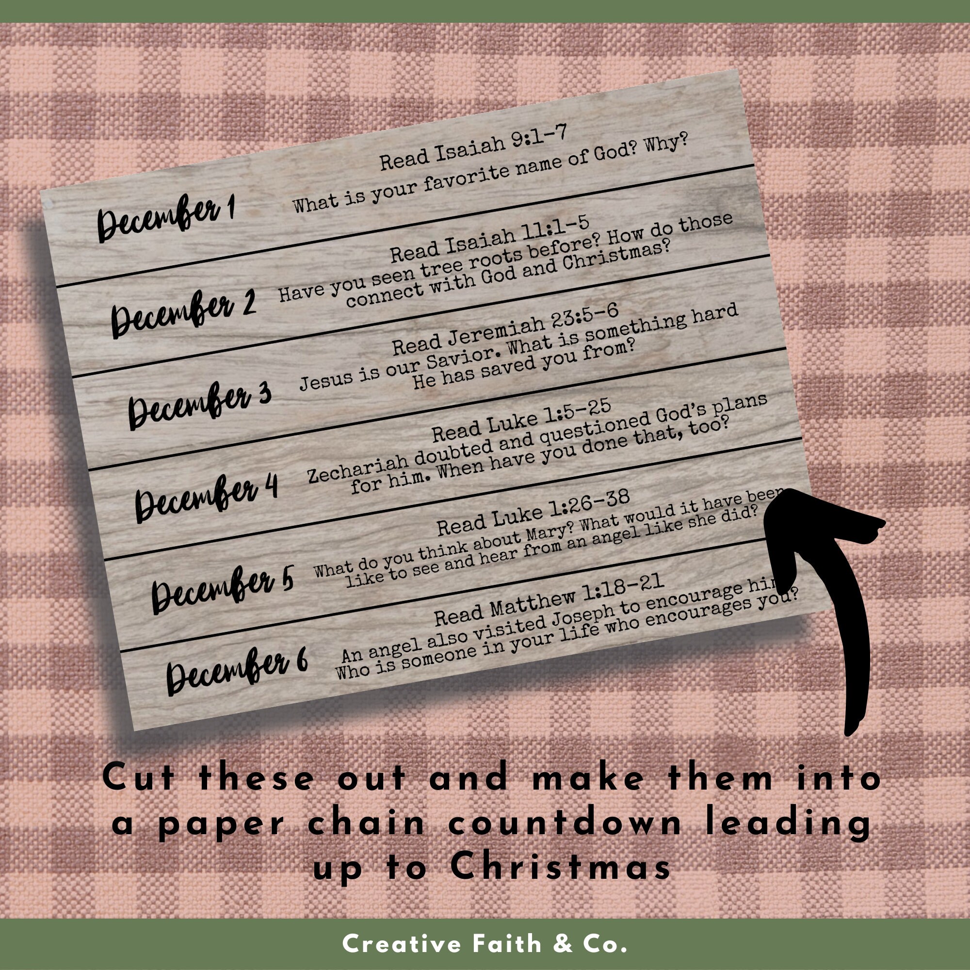 The Birth of Jesus Advent Christmas Scripture Reading Plan STRIPS for ...