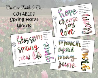 Spring Floral Words - Bible Journaling (Creative Faith Cutables)