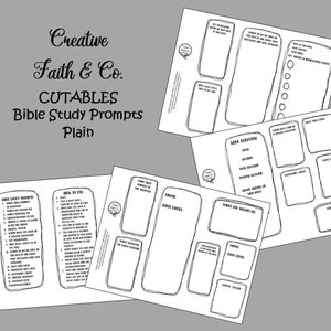 Wie man die Bibel studiert - Einfache Bibeljournal-Aufforderungen zum Ausdrucken (Creative Faith Cutables)