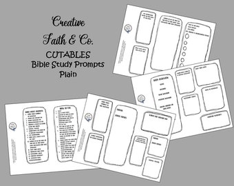 How to Study the Bible - Plain Bible Journaling Prompts Printable (Creative Faith Cutables)