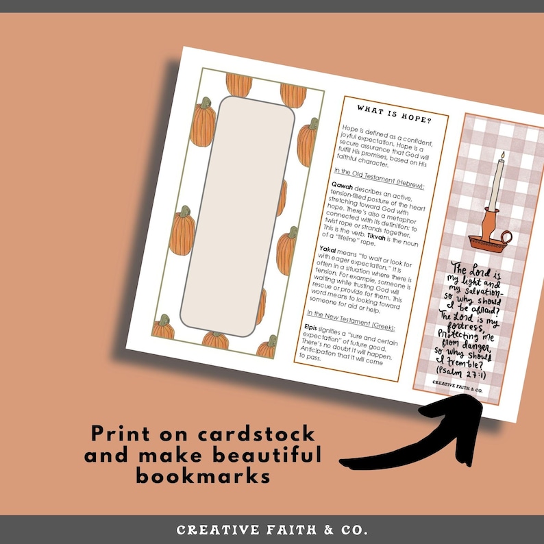 Hope in the Darkness Bible Journaling Printable, Christian Fall Bible Study, Autumn Faith Pages, Scripture Journal Kit image 5