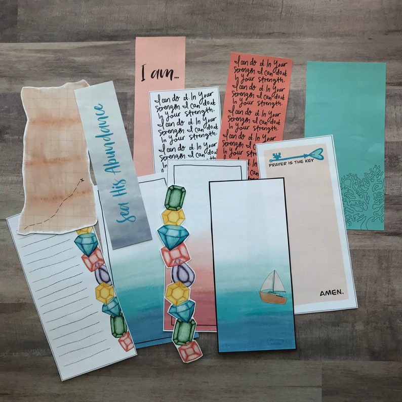 Bible Journaling Printable Devotion Kit - Seasons of Prayer: SUMMER Traveler's Notebook Pages (Creative Faith Cutables) image 4