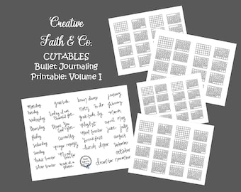 Bullet Journal Printable-Planner Habit Tracker-Instant Download-Agenda-Printable Planner Bundle (Creative Faith Cutables)