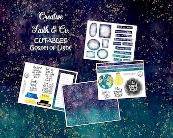 Bible Journaling Printable Devotion Kit - The Gospel of Light (Creative Faith Cutables)