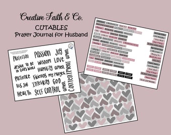 Bible Journaling Printable - Prayer Journal for Husband Prayer Phrases for Prayer Journaling (Creative Faith Cutables)