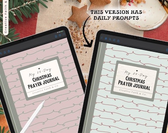 Christmas Digital Faith Prayer Journal BUNDLE | Prayer Journal with Prompts | iPad Faith Journal | Goodnotes Journal | Digital Faith Journal
