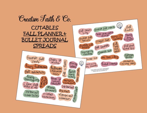 Autumn Printable Bullet Journal Kit, Bullet Journal & Planner