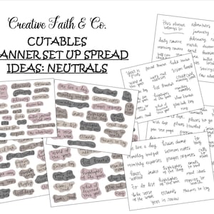 NEUTRAL Planner Bullet Journal Set Up Spread Ideas Printable-Happy Planner Printable-Agenda-Printable Planner Bundle