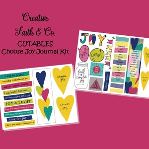 Bible Journaling Printable Devotion Journal Kit - Choose Joy (Creative Faith Cutables)