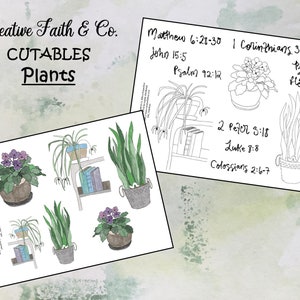 Plants - Bible Journaling Spring Gardening Printable (Creative Faith Cutables)
