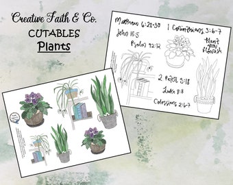 Plants - Bible Journaling Spring Gardening Printable (Creative Faith Cutables)