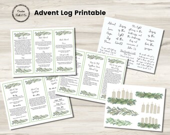 Advent Log Family Tradition - Bible Journaling Printable (Creative Faith Cutables)