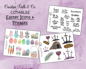 Easter Icons & Phrases - Bible Journaling (Creative Faith Cutables)