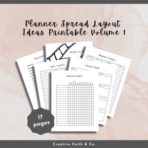 Planner Spreads Volume 1 - Calendar Happy Planner Printable-Agenda-Printable Planner Bundle