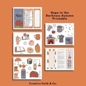Hope in the Darkness Bible Journaling Printable, Christian Fall Bible Study, Autumn Faith Pages, Scripture Journal Kit image 16