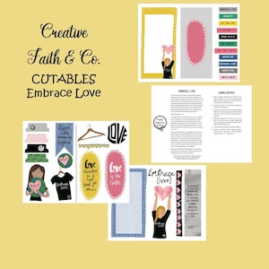 Bible Journaling Printable Devotion Kit - Embrace Love (Creative Faith Cutables)