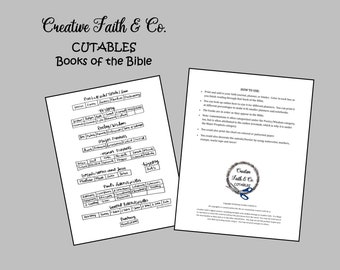 Books of the Bible Bible Journaling Printable How to Study the Bible (Creative Faith Cutables)