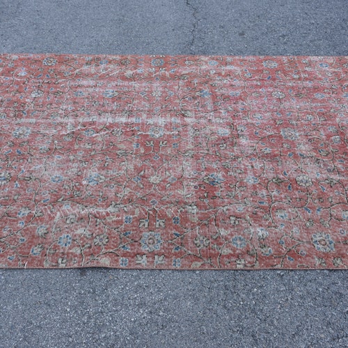 Turkish Rug, Living Room shops Rug, 4.7x9.6 ft, Antique Rug, Vintage Rug, Oushak Rug, Large Rug, Decor Rug, Salon Rug, Organic Wool Rug, H-7147
