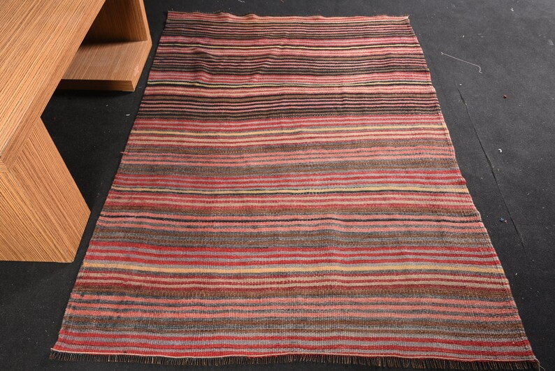 Area Kilim, Turkish Kilim, Vintage Kilim, Antique Kilim, shops 53x74 inches Pink Kilim, Turkey Kilim, Bedroom Kilim, 10232