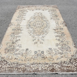 Rugs For Bedroom, Oushak Rugs, Beige Home Decor  Rug, 5.2x9.5 ft Large Rug, Vintage Rug, Turkish Rug, Large Oushak Rug