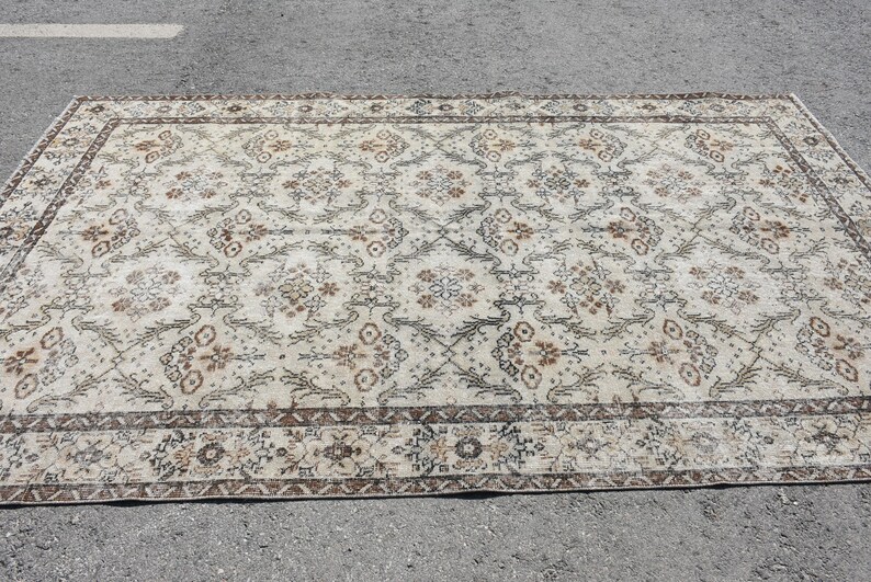 Oushak Rug Salon Rug Large Rug Vintage Rug Decorative Rug H- 6410 Oriental Rug 5.9x9.8 feet Turkish Rug Living Room Rug Antique Rug