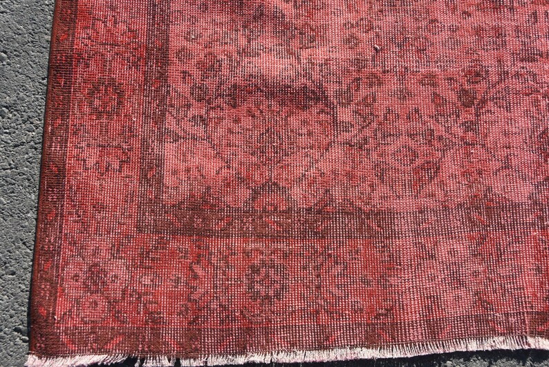 Large Rug Oushak Rug Turkish Rug Vintage Rug Organic Rug Decorative Rug Living Room Rug Antique Rug 5.2x9.2 ft H-6836 Handmade Rug
