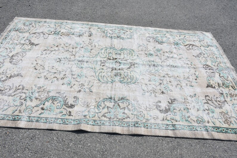 Antique Rug Oushak Rug,Living Room Rug Oriental Rug H- 6743 Muted Rug Vintage Rug Muted Rug Turkish Rug 5.2x8.7 feet Salon Rug