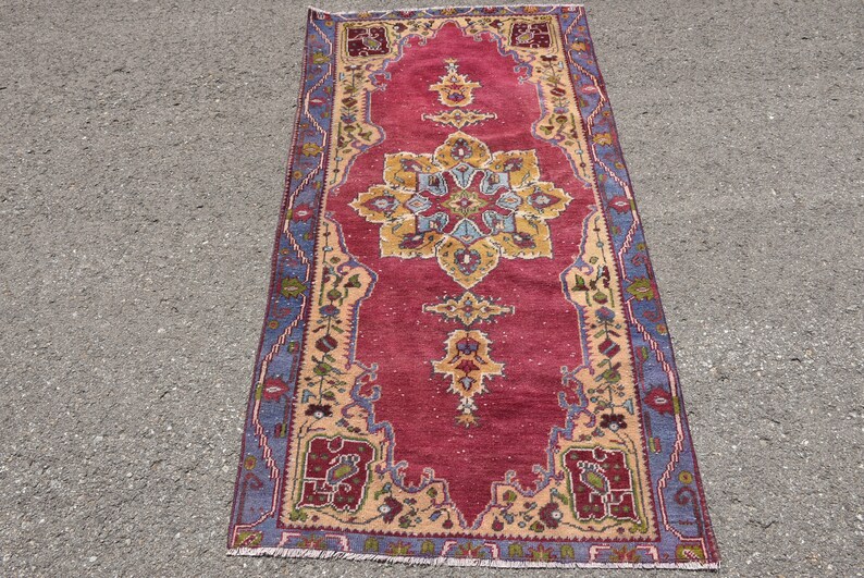 Area Rug, Turkish Rug, 3.3x6.1 feet, shops Oushak Rug, Handmade Rug, Antique Rug, Organic Rug, Vintage Rug, Excellent Rug, Unique Rug, H- 4992