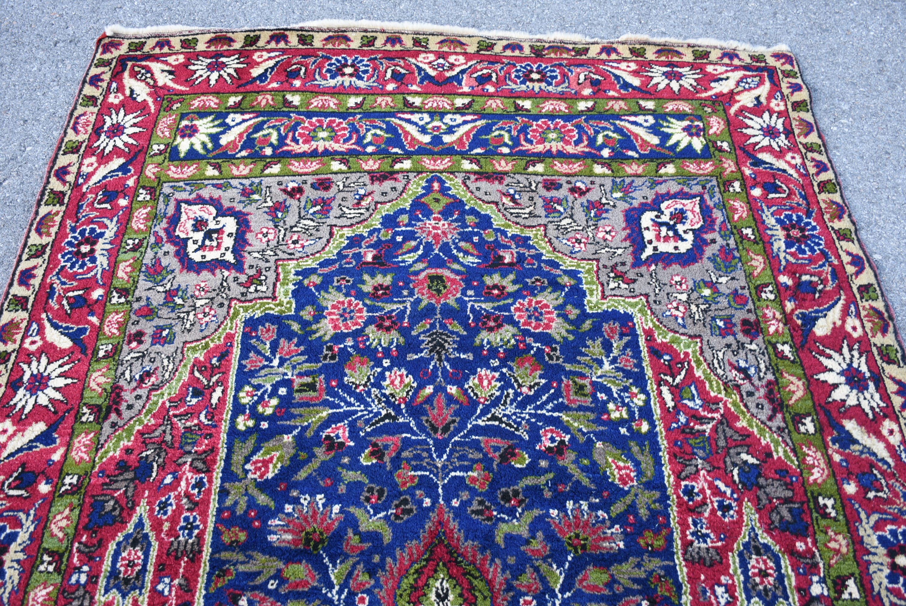 Navy Rug Turkish Rug 5.2x11.9 feet Large Rug Oushak Rug Etsy